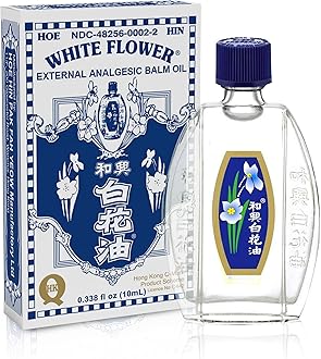 White Flower External Analgesic Balm Oil 10ml/ 0.338fl Oz., Authentic US Import (1 Pack)