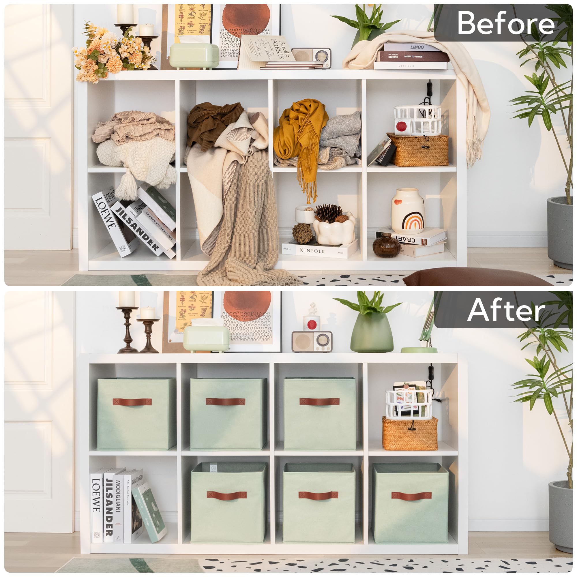 Cubi Organizzativi Granny Says | Set Da 6 Scatole In Tessuto | 33x33x33 Cm | Per Scaffali Kallax | Multiuso E Pieghevoli - Foto 8