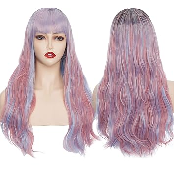 multi colored wigs amazon
