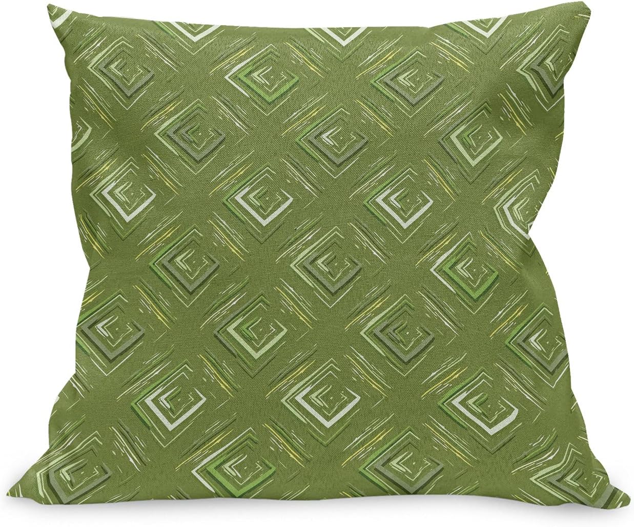olive green accent pillows