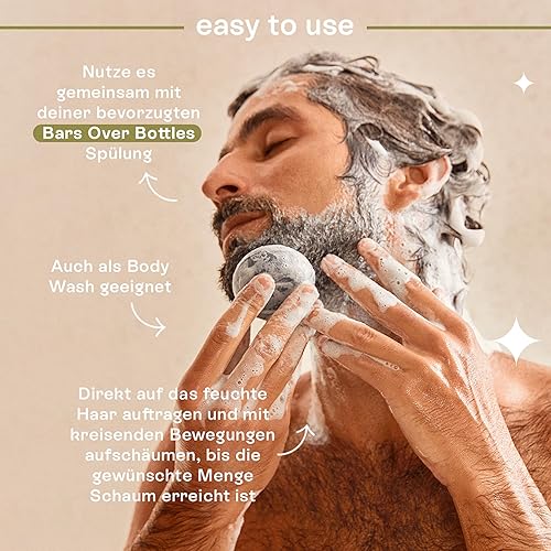 Miniatura 4 de Detox Solid Shampoo Bar (6.7 oz) | Champú de limpieza profunda sin perfume | Vegano, sin sulfatos, respetuoso con el medio ambiente | Cuidado del