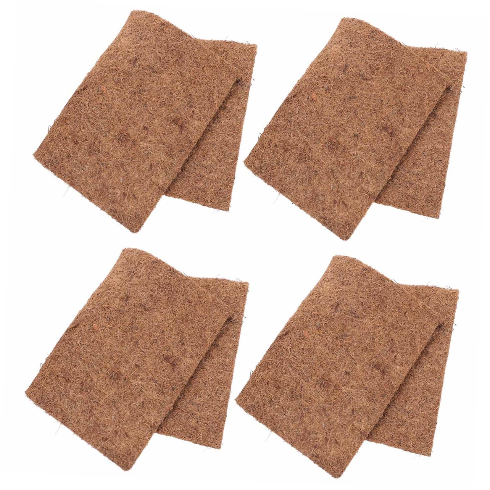 UKCOCO Alfombra de Fibra de Coco Natural para Reptiles y Lagartos, Suave y Confiable, Paquete de 4 Piezas Adecuado para Crianza en Casa y Tiendas de Mascotas