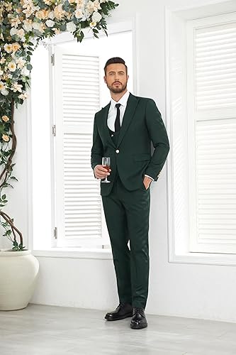 Miniatura 4 de Wangyue Trajes de 3 piezas para hombre, trajes ajustados para hombres, esmoquin de boda, traje de graduación, negocios formales