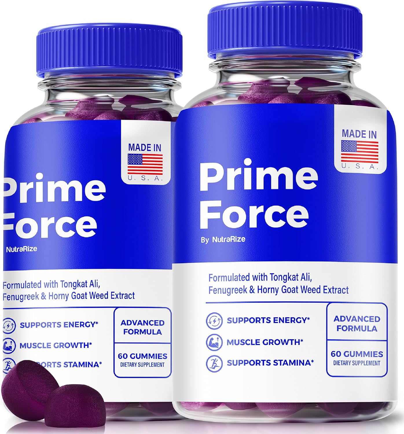 (2 Pack) Prime Force Gummies for Men – Official PrimeForce ME Formula with Premium Blend to Support Stamina, Energy & Performance | Great-Tasting, Easy-to-Chew Gummy for Men’s Well-Being (120 Gummies)
