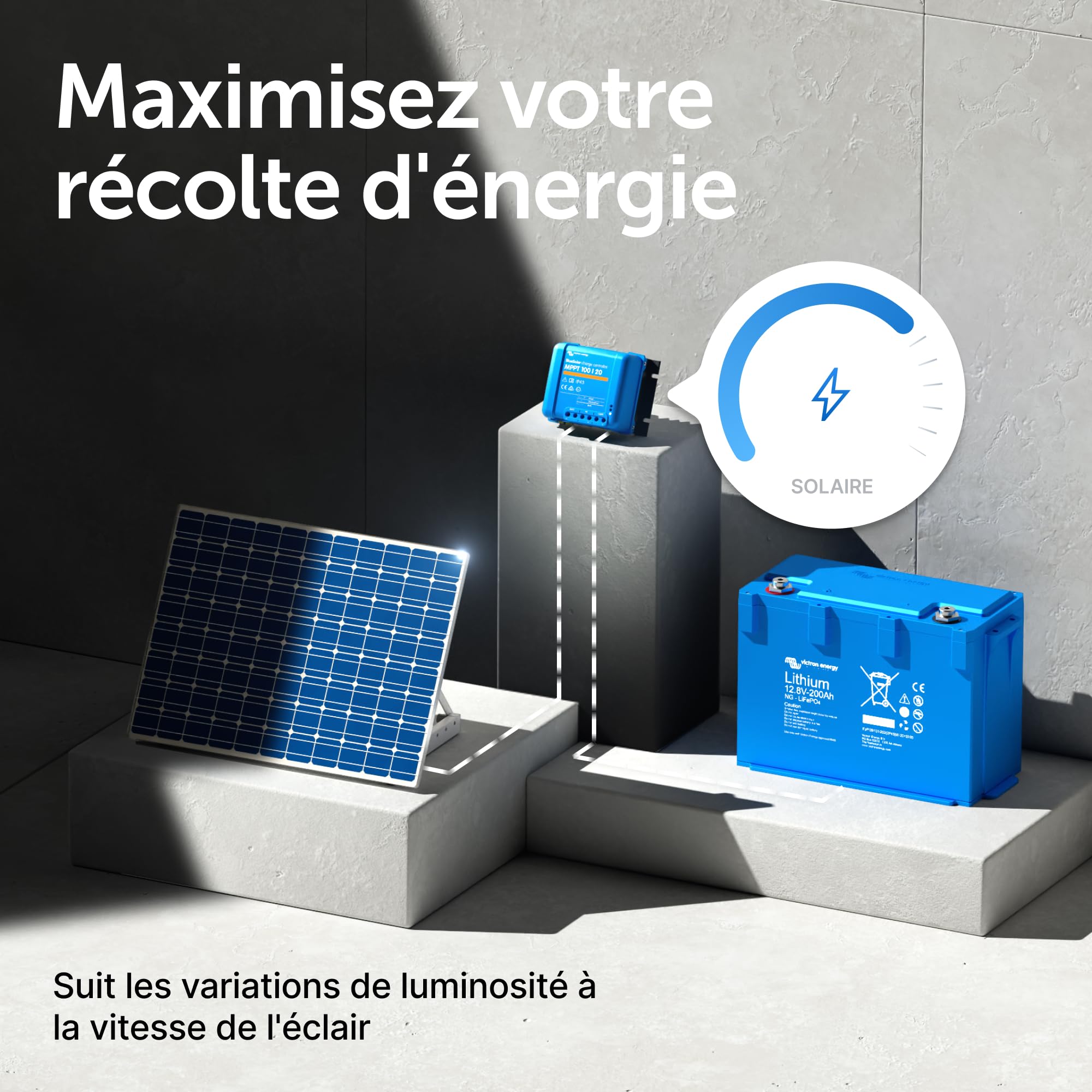 Victron Energy BlueSolar MPPT 100V 20 ampères 48-Volt Contrôleur de Charge Solaire