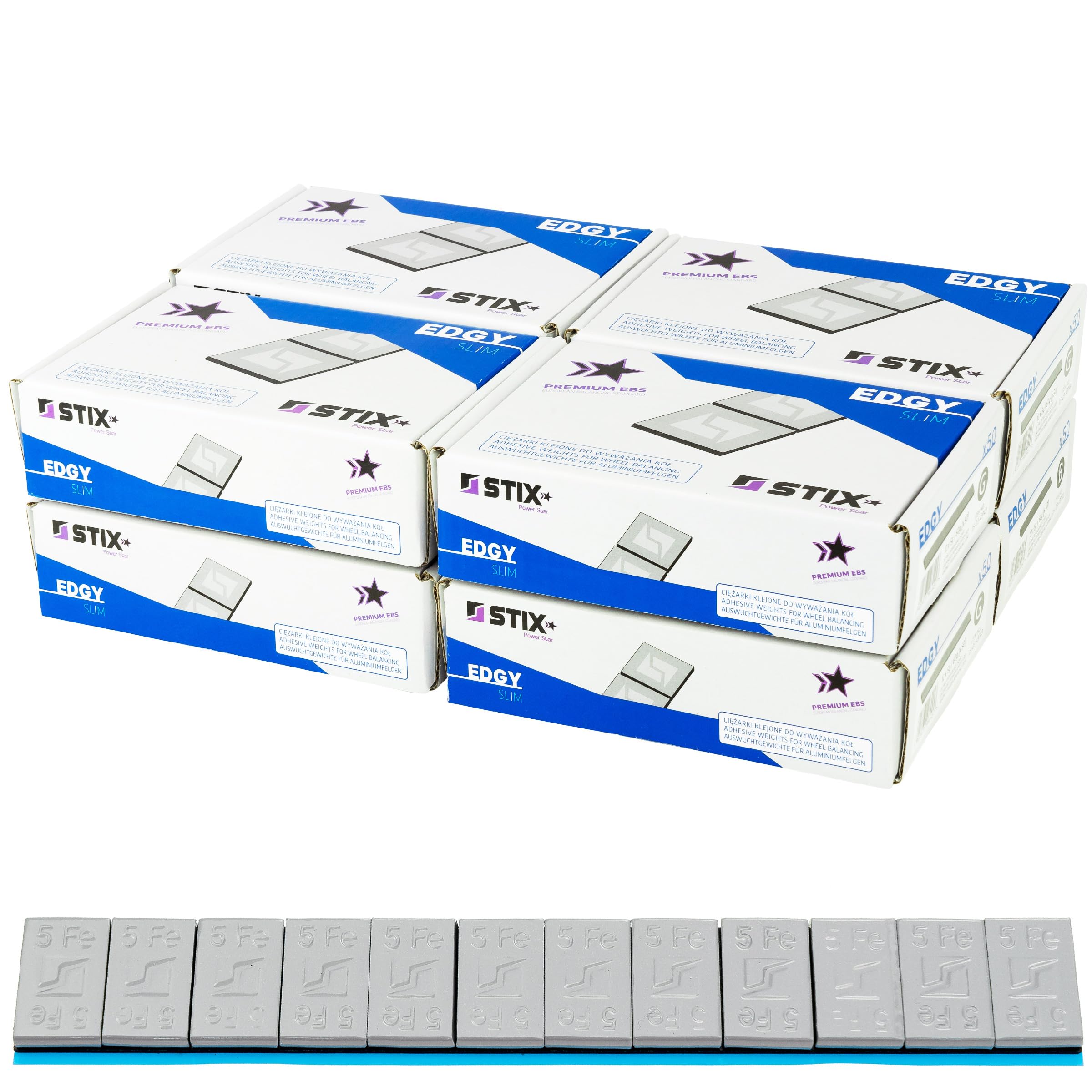 24 kg de peso adhesivo para llantas de aluminio, 60 g (12 x 5 g revestimiento de plástico), 400 unidades