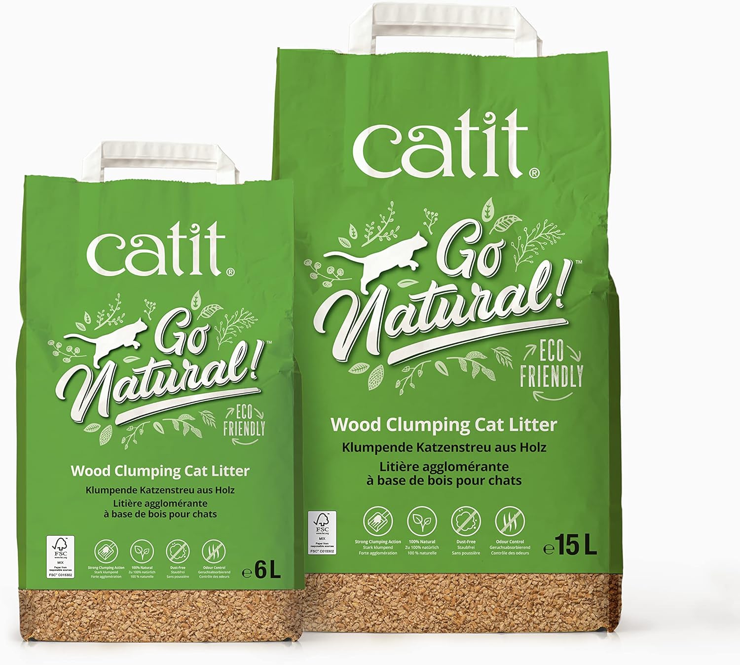 Catit Go Natural Wood Clumping Cat Litter 6.4 lb