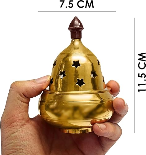 Miniatura 3 de SATVIK - Lámpara decorativa de latón extra grande Akhand Diya, Jyot Diwali Dia Deepawali Puja Deepak, lámpara de aceite tradicional, Diyas Pooja