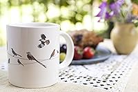 Vista 5 de The Unemployed Philosophers Guild Birds on a Wire Heat Changing Mug - Add Coffee and Colorful Birds Appear, Comes in a Fun Box