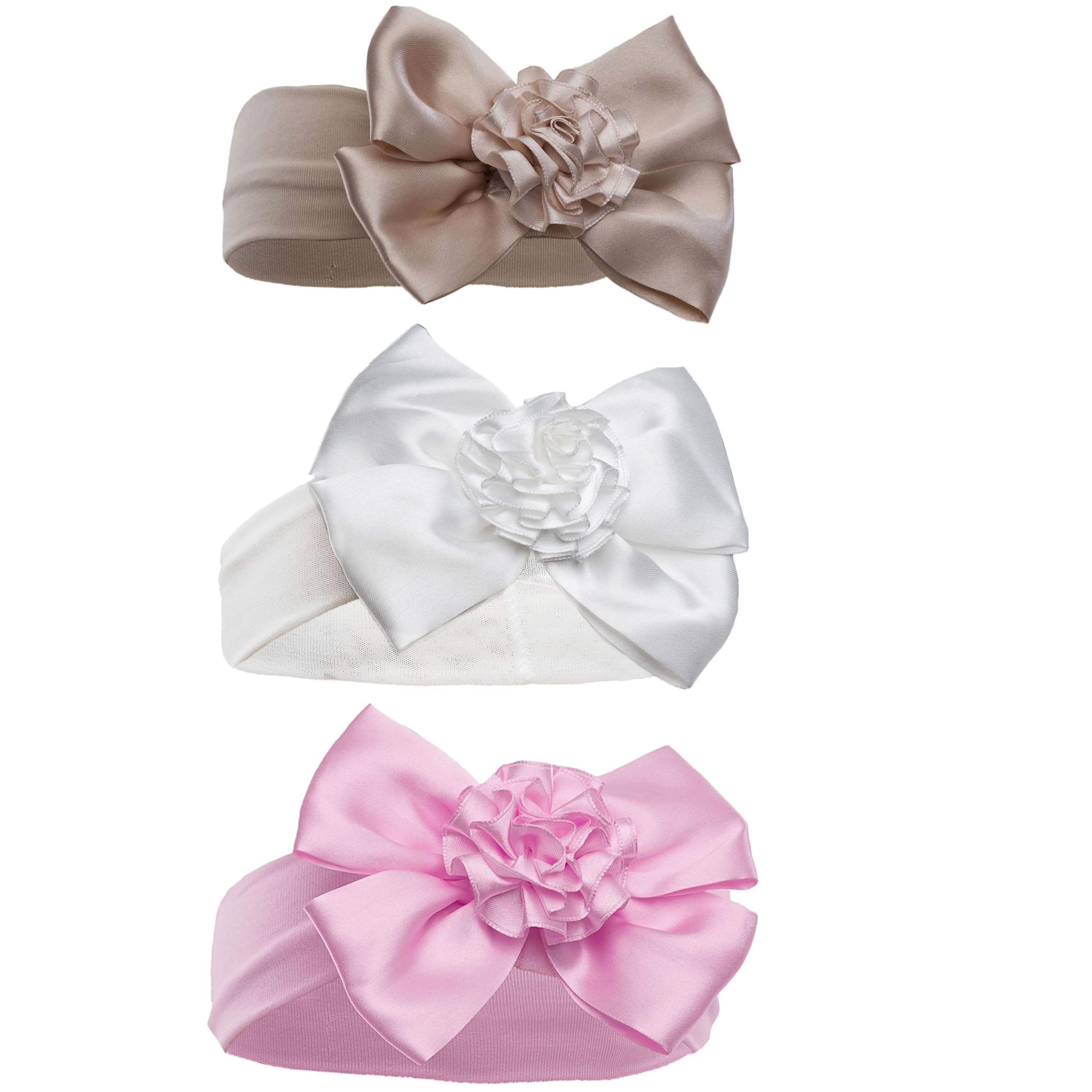 Soft Touch Newborn Essentials Headband with Bow Stretchy and Soft Elastic Headband for Baby Girls