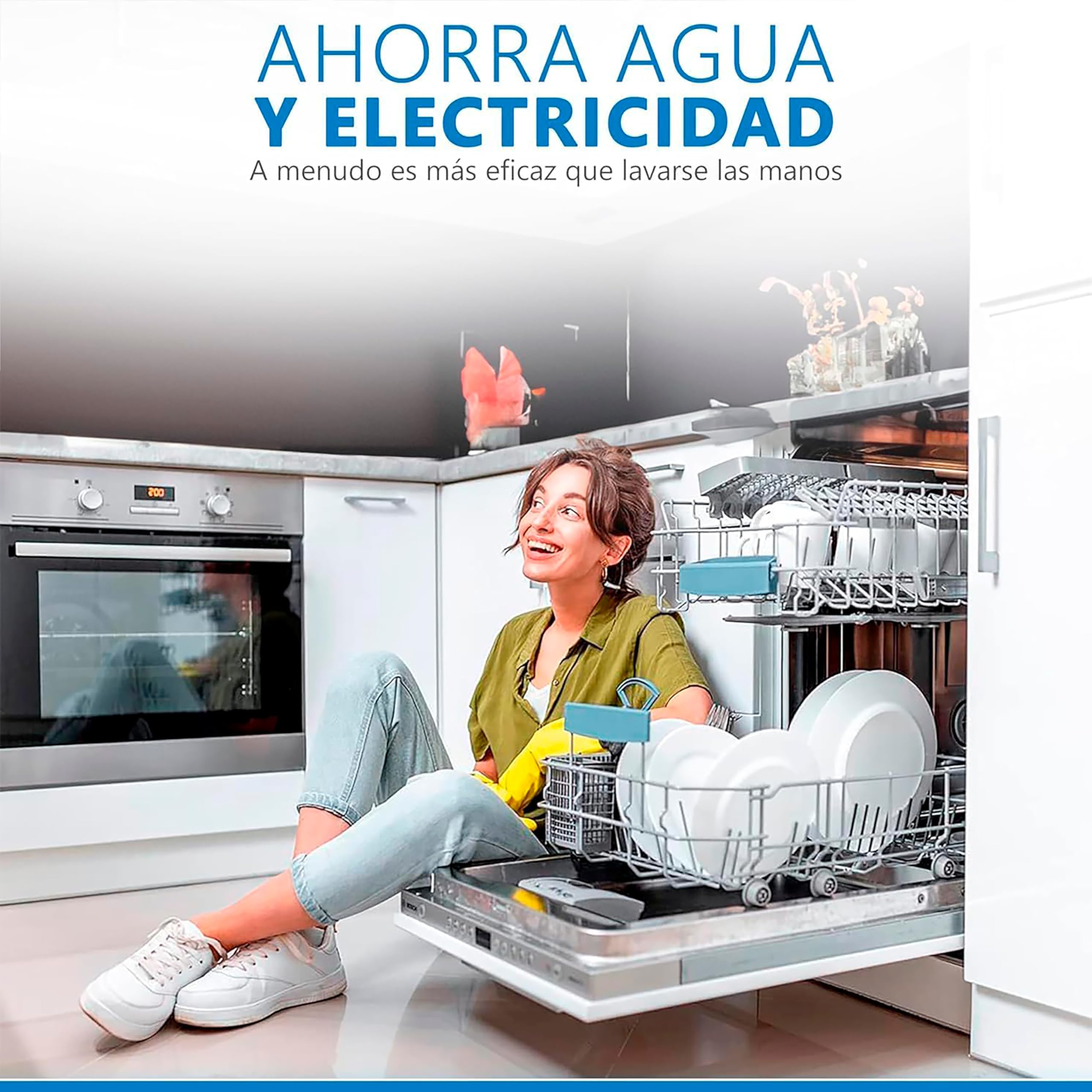 Midea Lavavajillas 60 cm+++ Blanco para 12 servicios - Lavaplatos libre instalación - Compacto con 4 Programas de Lavado integrable - Filtro Antibacterias y Programación Horaria Nuevo Modelo — view 4