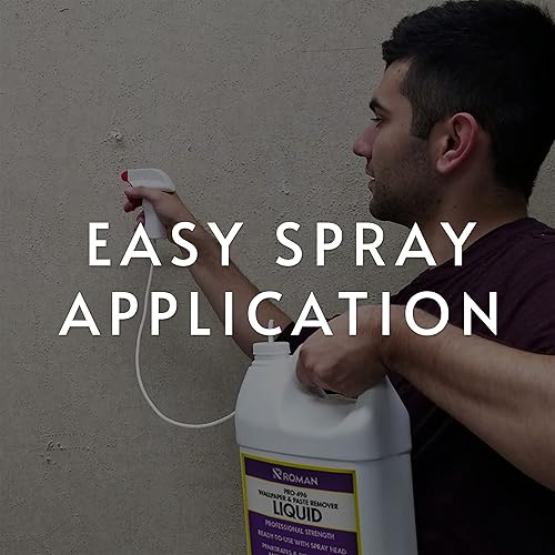 Miniatura 3 de Spray líquido para quitar papel tapiz romano, removedor de papel tapiz resistente al contratista y removedor de adhesivo, sin perfume, sin manchas,