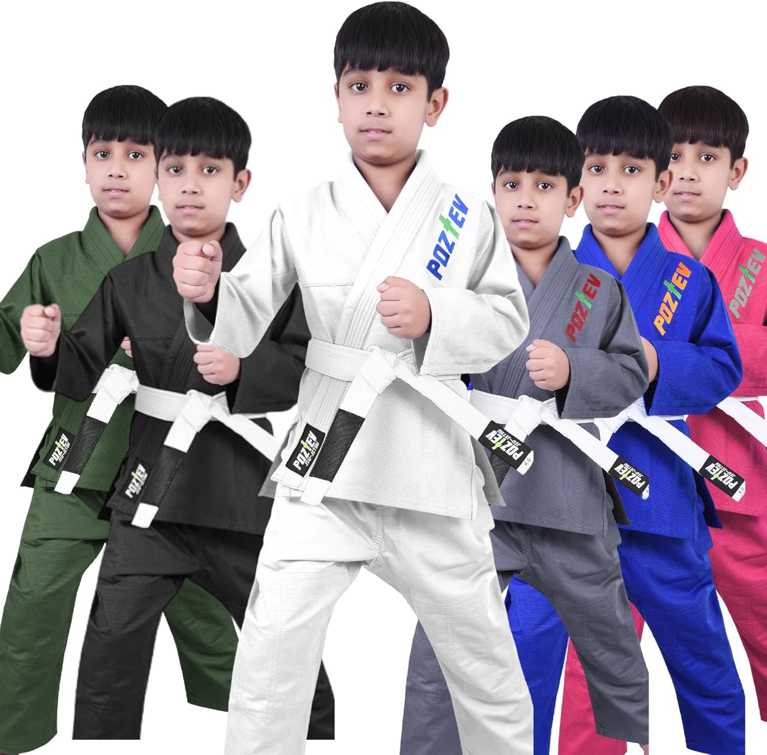 Kids Brazilian Jiu Jitsu Gi For Kids BJJ Gi Youth Grappling Kimonos Preshrunk Lightweight Martial Arts Uniform - Image 8
