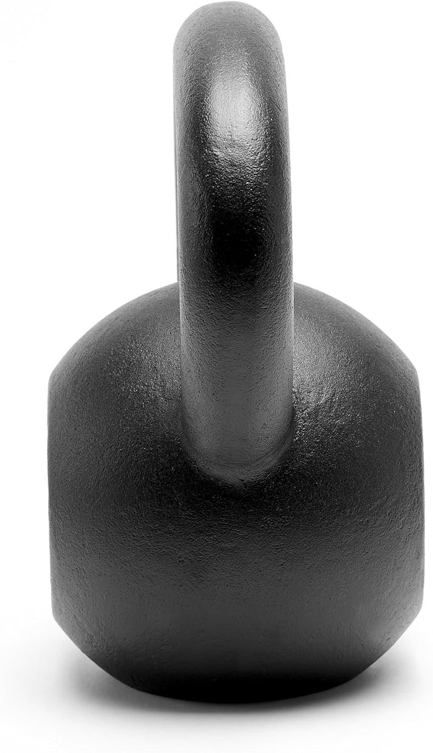 Premium Powder Coated Solid Cast Iron Kettlebell Weights 5lb to 45lb