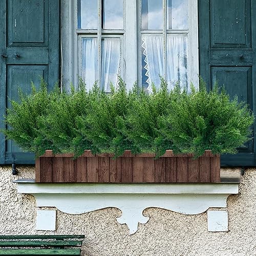 Miniatura 9 de JIFTOK 60 ramas de pino artificiales plantas verdes agujas de pino accesorios para manualidades guirnalda corona adorno de Navidad y decoración de