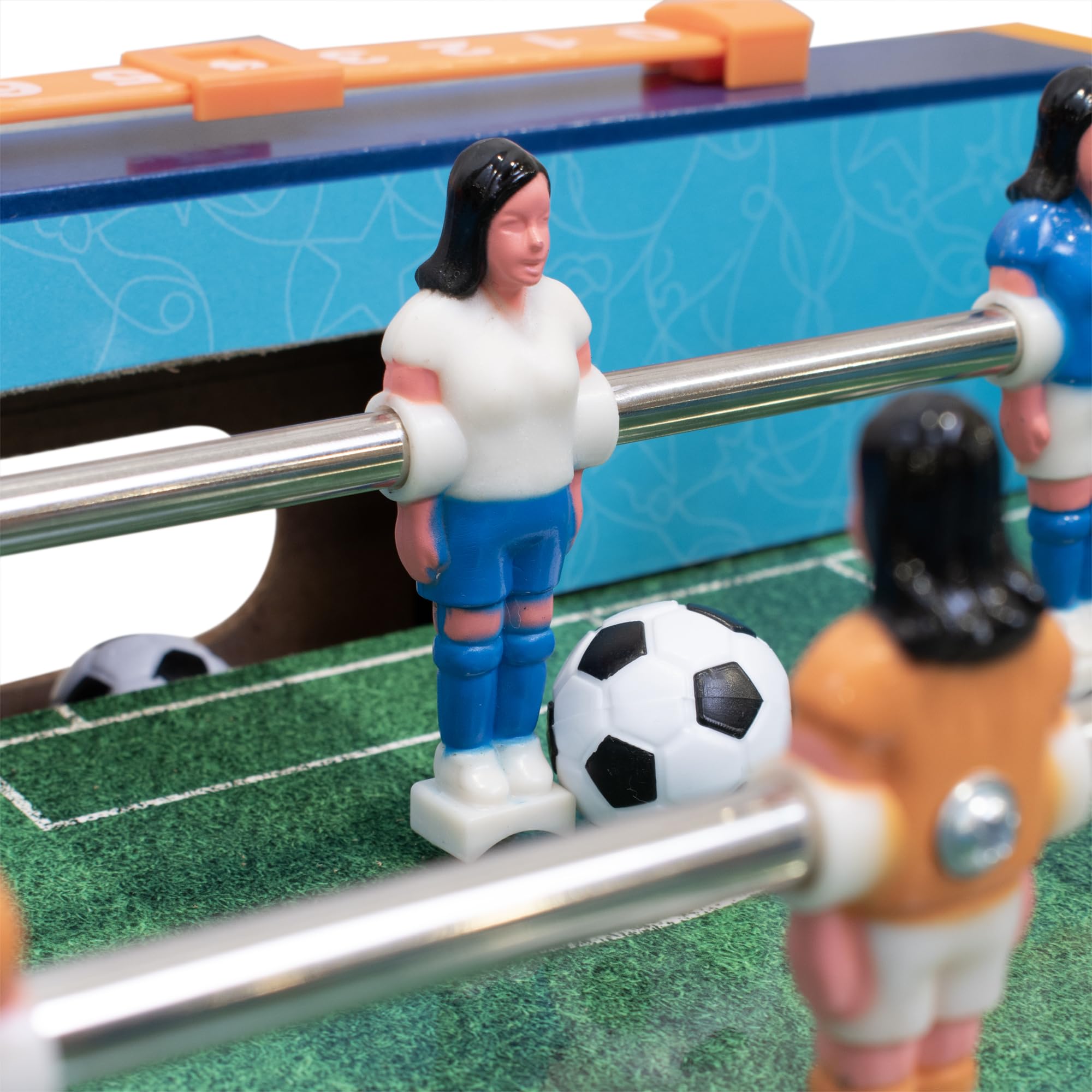 UEFA Calcio balilla da donna Champions League, 50,8 cm, UWCL, prodotto con licenza ufficiale, interattivo, mini calcio balilla, regalo perfetto per bambini, adulti e famiglie