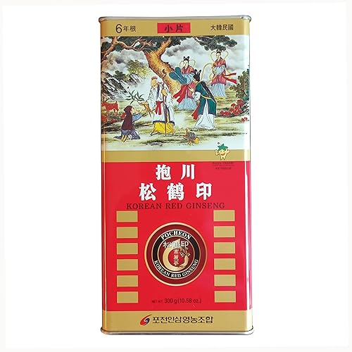 Miniatura 4 de Pocheon 10.6 onzas (10.6 onzas) Panax rojo seco coreano de ginseng 6 años de corte grado 300 pequeño (34 raíces), apoyo inmunológico natural