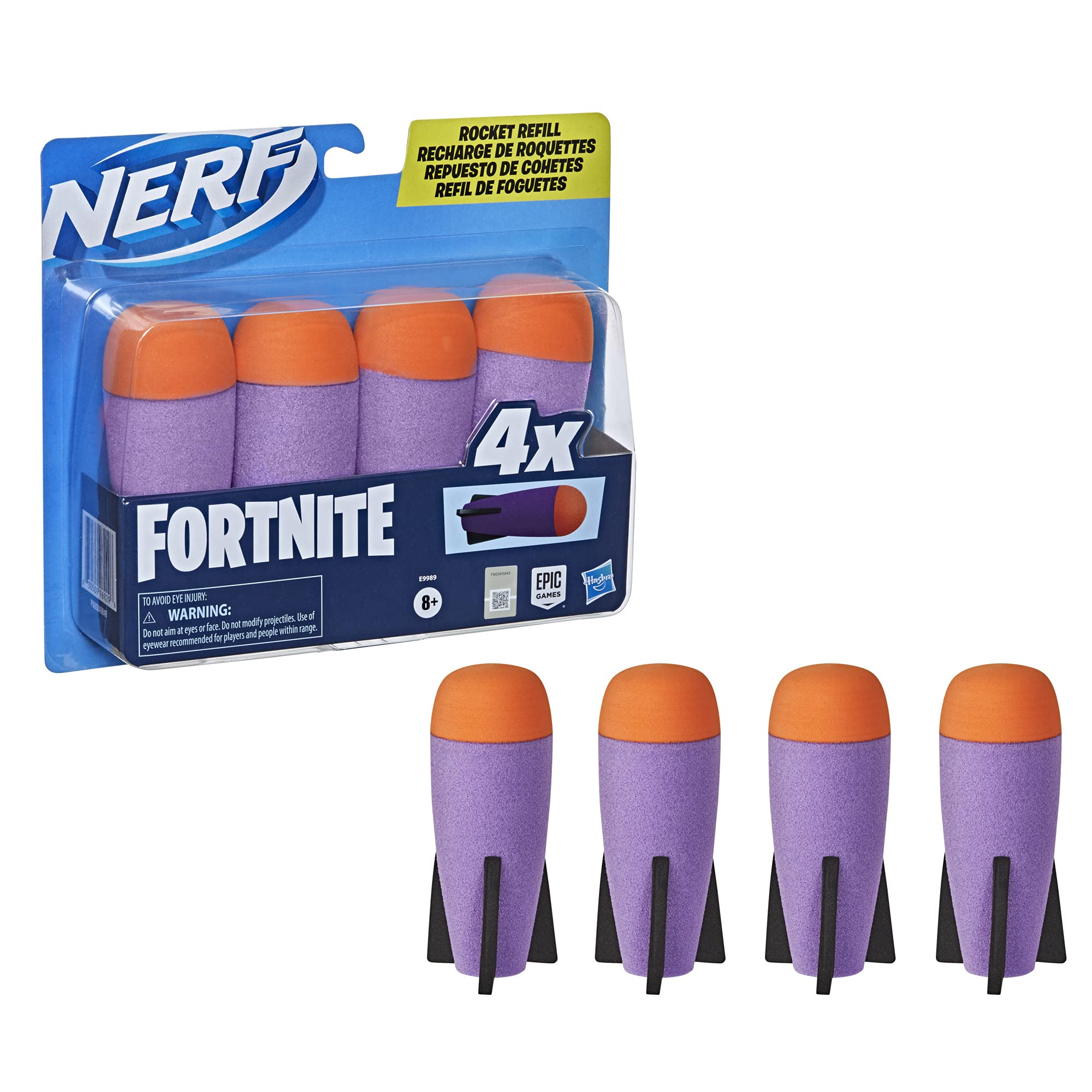 ナーフ Fortnite フォートナイト ロケット型ダーツ 4本入り リフィル E9989 正規品