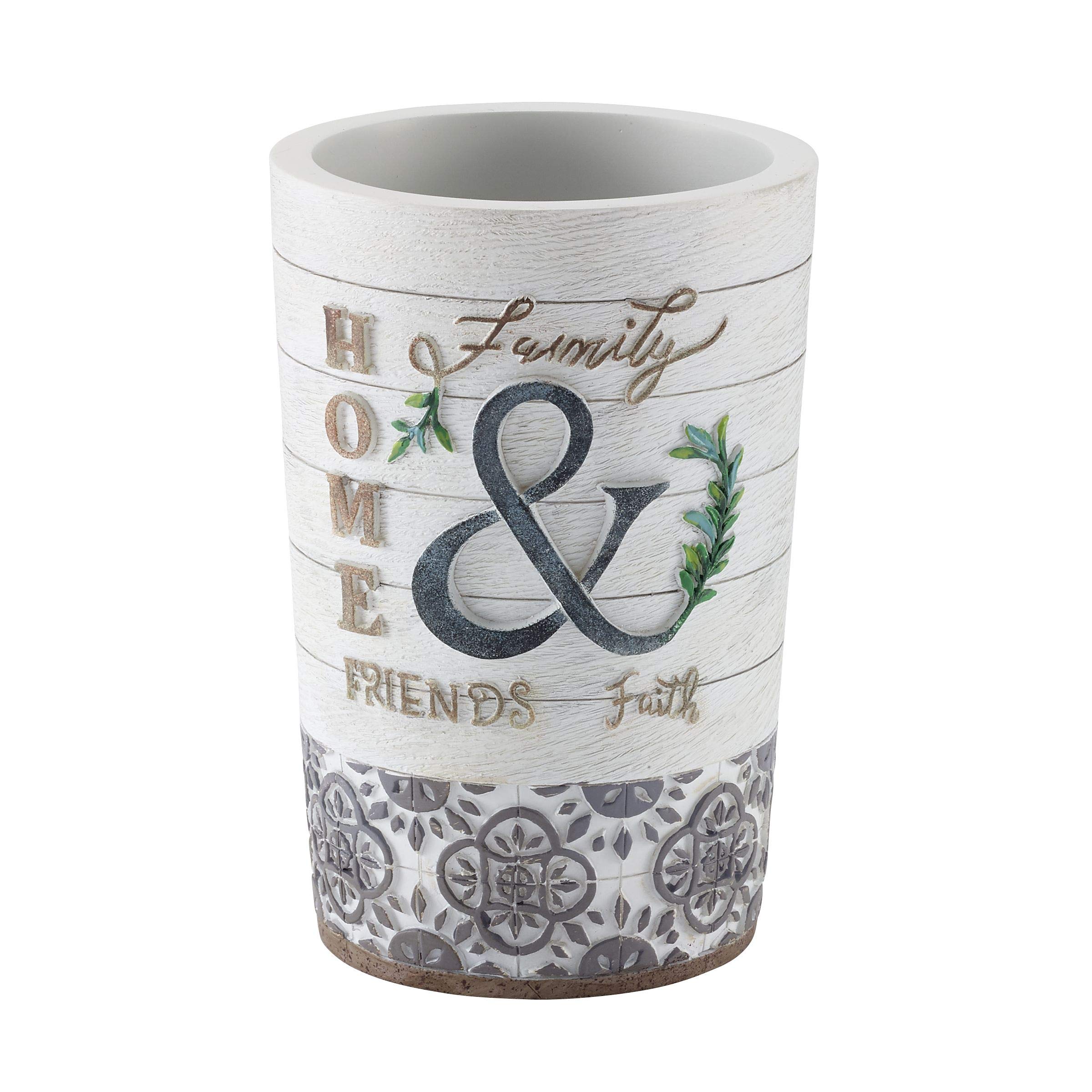 Avanti Linens - Tumbler, Guest Bathroom Essentials, Chic Home Decor (Modern Farmhouse Collection)