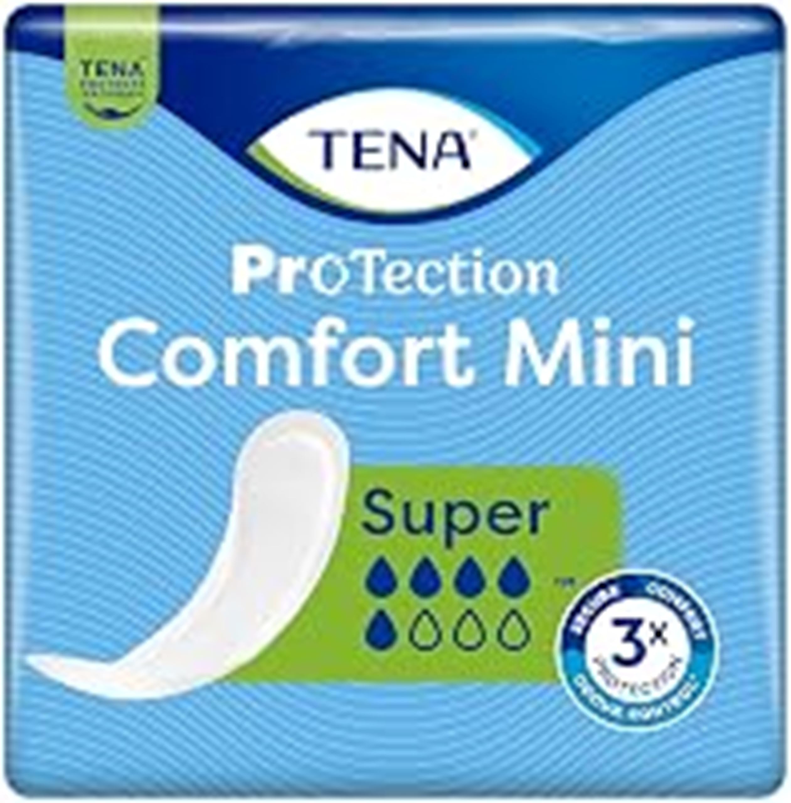 TENA ProSkin Comfort Incontinence Pads, Mini Super, 6 Packs (180 Count)