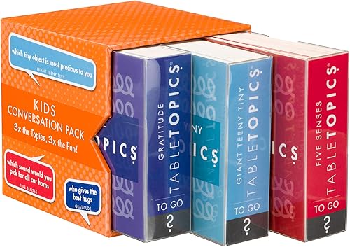 Miniatura 2 de TableTopics Paquete de tarjetas de conversación para niños, 120 iniciadores de conversación para niños y padres