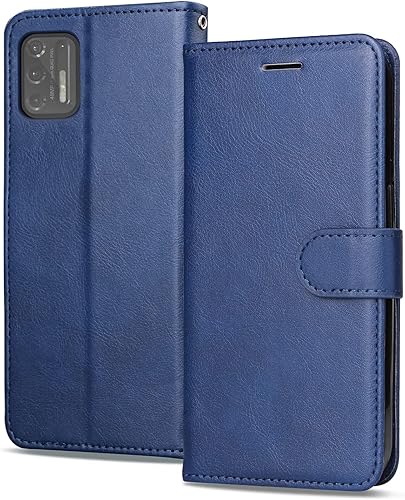 KKEIKO Funda de piel sintética tipo cartera para Moto G Stylus 4G 2021, funda protectora magnética con carcasa interior de TPU a prueba de golpes,