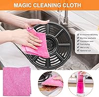 Vista 6 de ALJ Bandeja de freidora de aire para freidora de aire Ninja 4QT con parachoques de goma, placa redonda mejorada de 8.2 pulgadas, piezas de repuesto