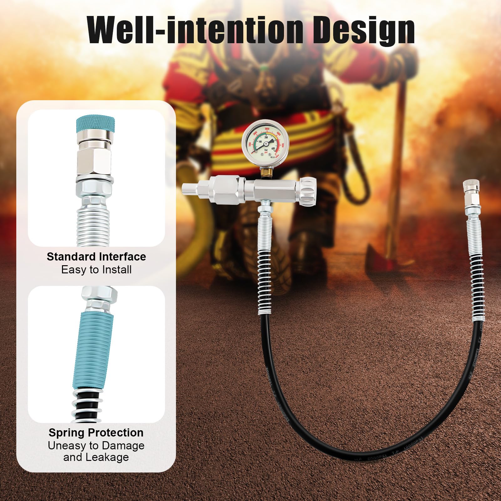 Adaptateur de recharge 4500 PSI pour pistolet à air comprimé Paintball - Station de remplissage durable et fiable PCP - Kit de chargement avec