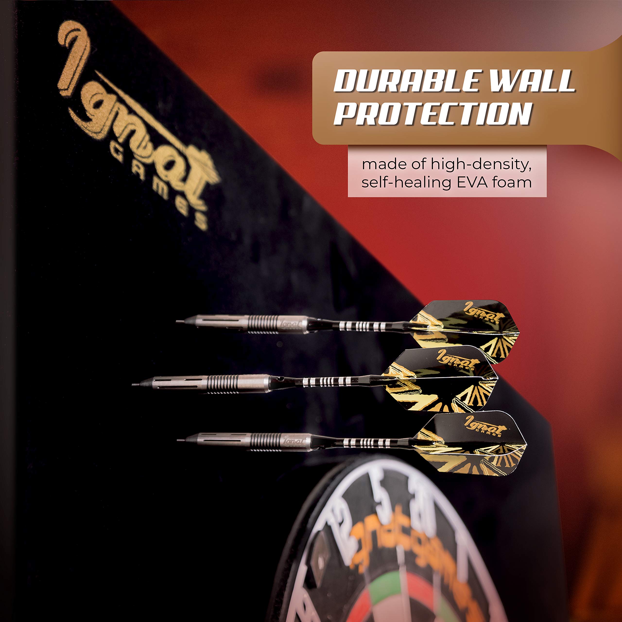 IgnatGames Dart Board Wall Protectors EVA Foam Dartboard Backboard