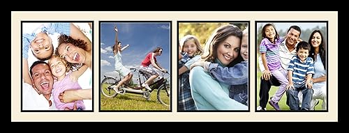 Miniatura 3 de Marco para fotos de ArtToFrames, 4 aberturas de 5 x 7 y marco negro satinado, de ArtToFrames, Madera, negro