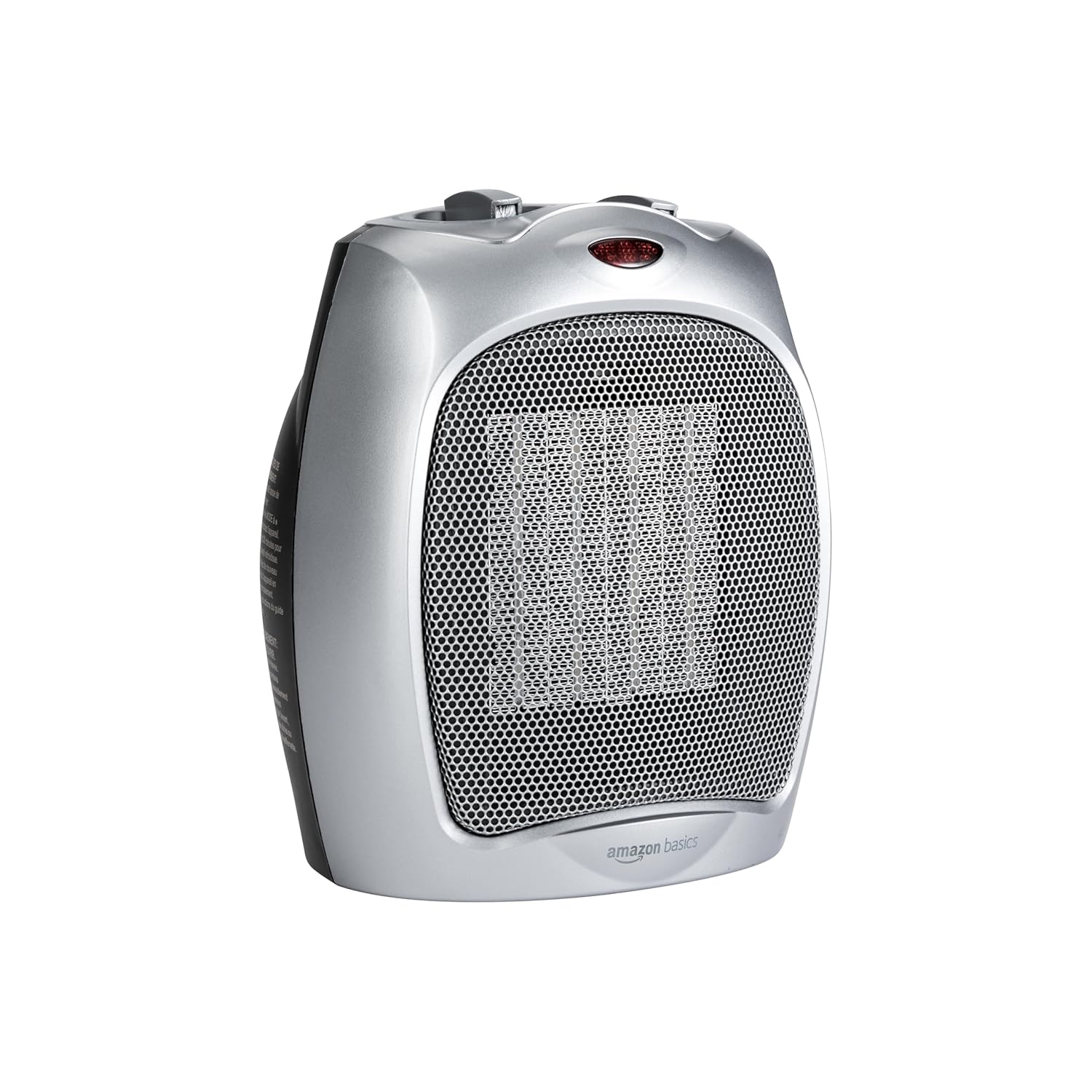 Amazon Basics Ceramic Space Heater Portable Indoor Heating Solution With Overheat and Tip-Over Protection Thermostat Non-Oscillating 1500W 7