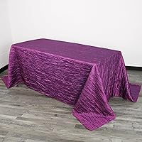 Vista 30 de YOUR CHAIR COVERS - Mantel rectangular de tafetán arrugado de 90 x 156 pulgadas, color marfil