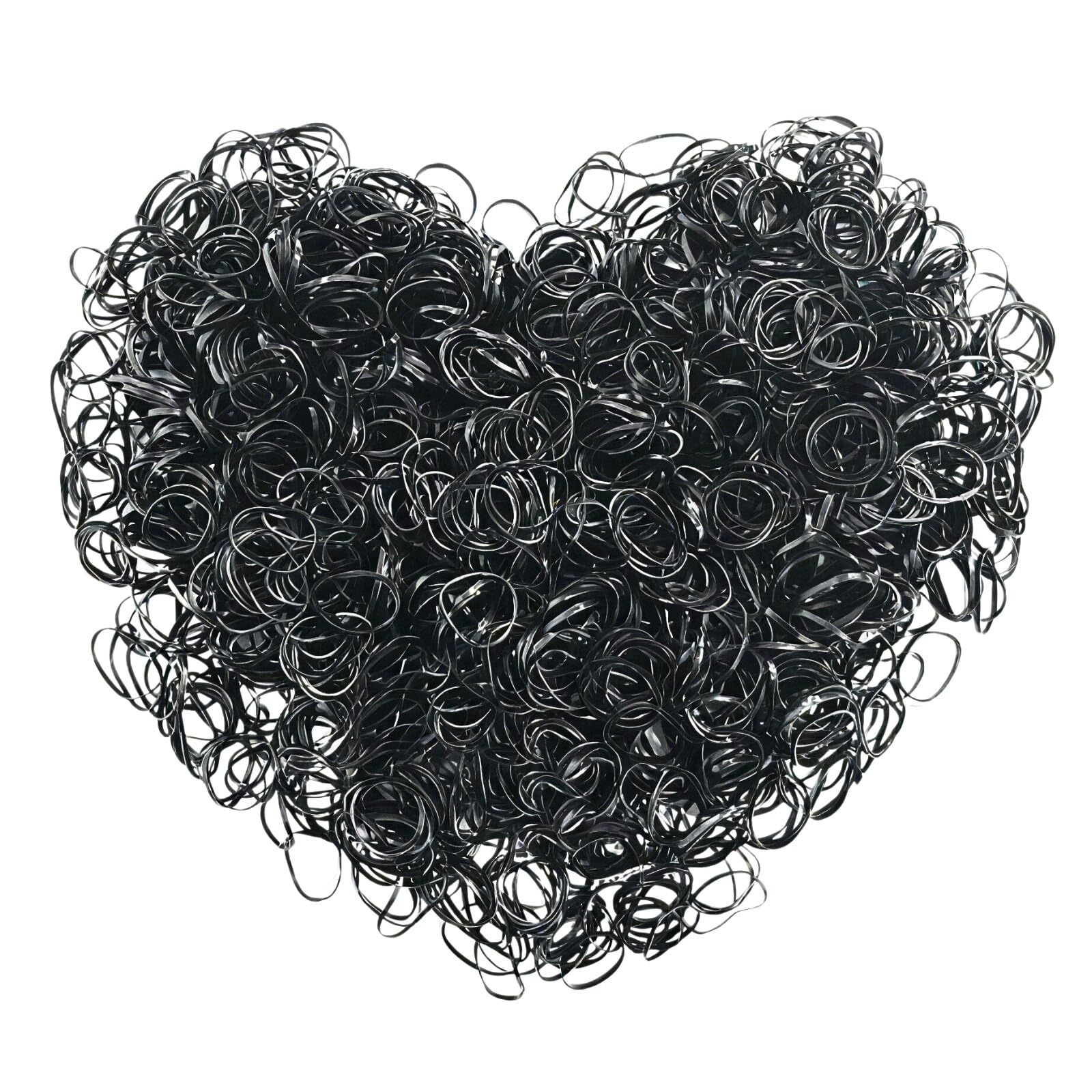 KEYRI 3000 Pièces Mini Chouchous Petit Elastique Bandes de Caoutchouc Élastique Soft Elastic Bands Noir Fille Bandes de Tressagepour les Cheveux des Enfant Accessoire en Caoutchouc (Noir)