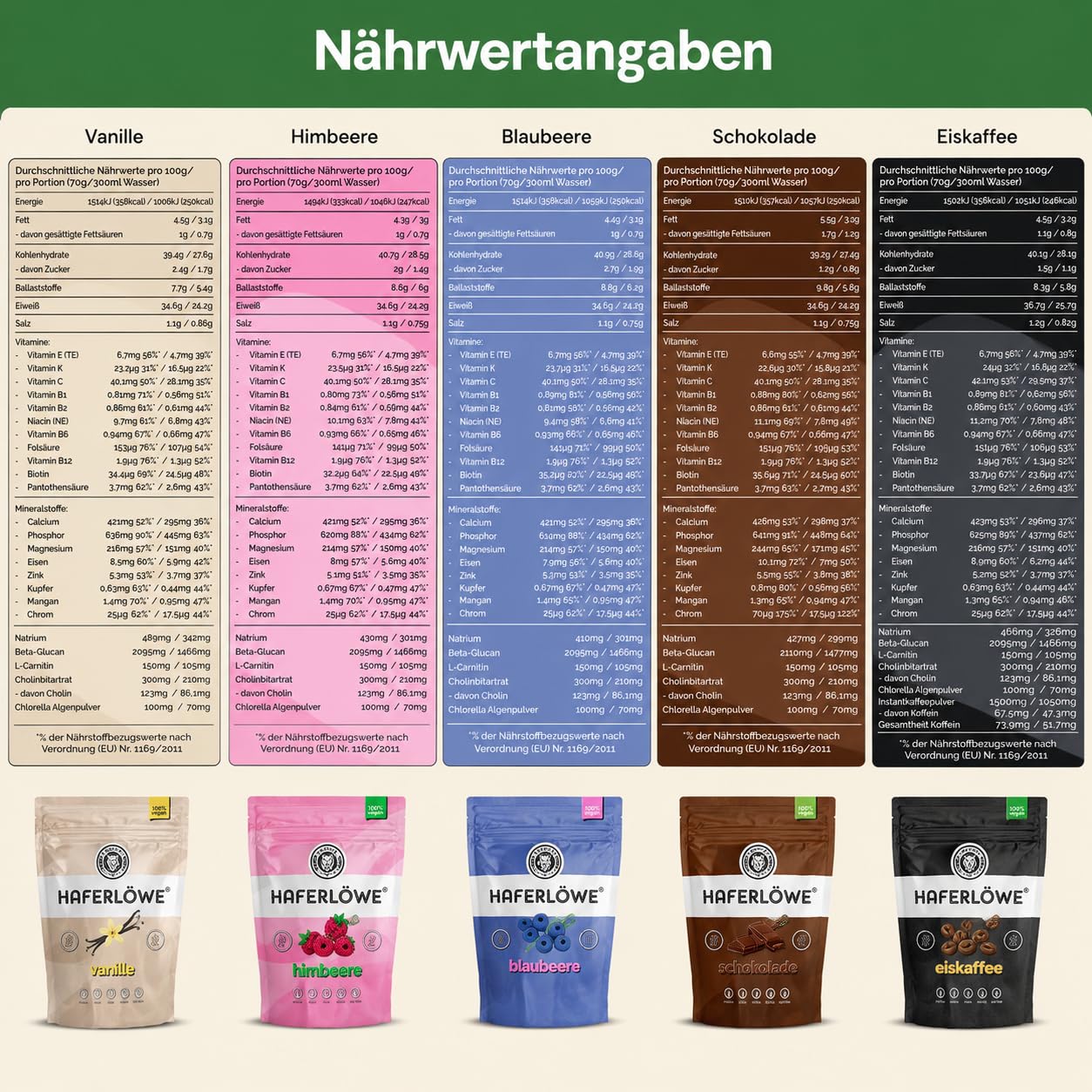 Haferlöwe Haferkur 35 Tage Starter Set | Leckere Hafertage in 5 Geschmacksrichtungen inkl. Gratis Shaker und Leitfaden | Protein Shake | Leckerer Diät Hafershake | DIA2® Ernährung