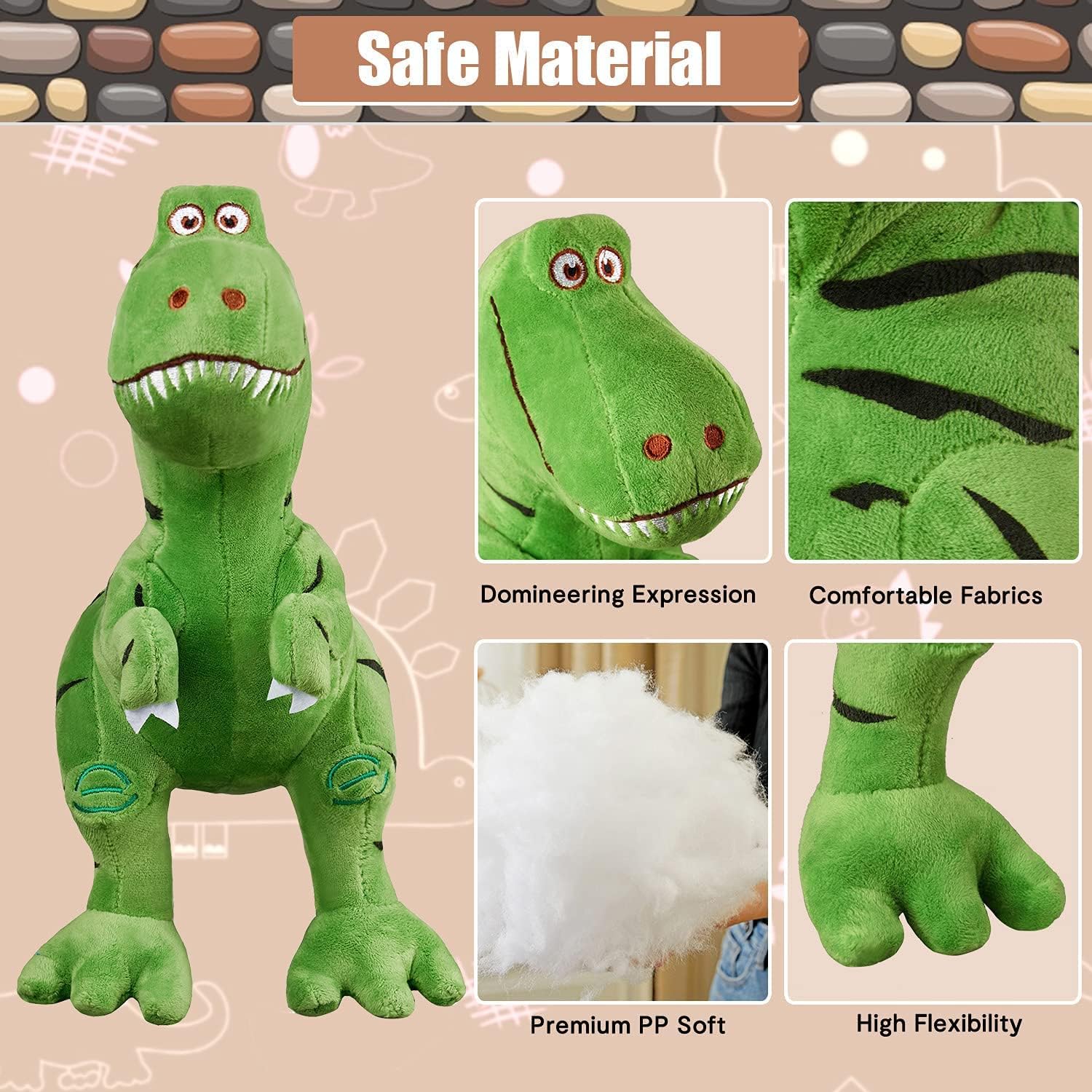 AAXII Dinosaur Plush Toy TRex Stuffed Animal 11×4.7×16 inch