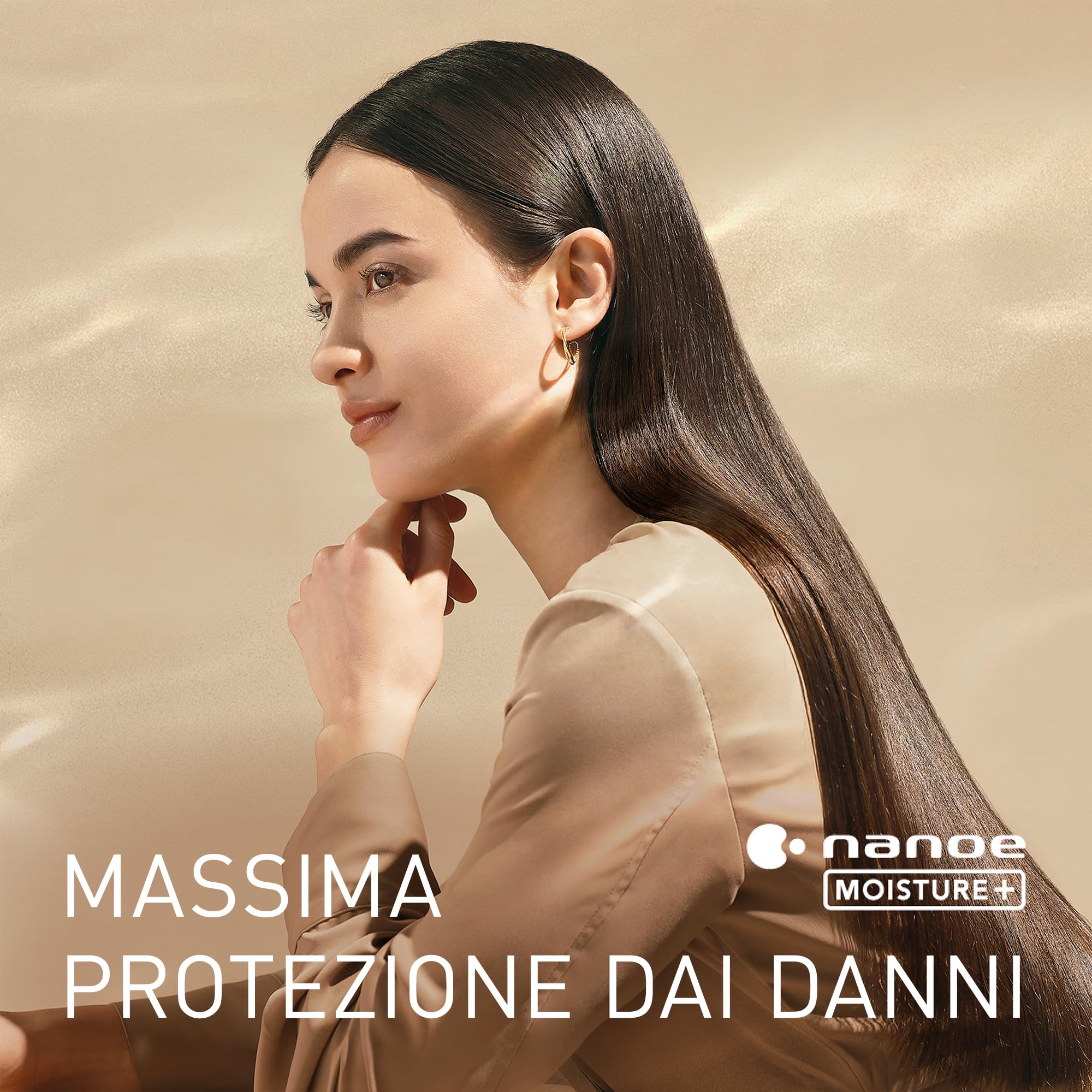 Panasonic EH-NA0J Asciugacapelli nanoe MOISTURE+ e Minerale, if Design Award 2023, Diffusore e Bocchetta Concentratrice, Modalità Alternata Calda e Fredda, Cura della Pelle, Potenza 1600W, Nero