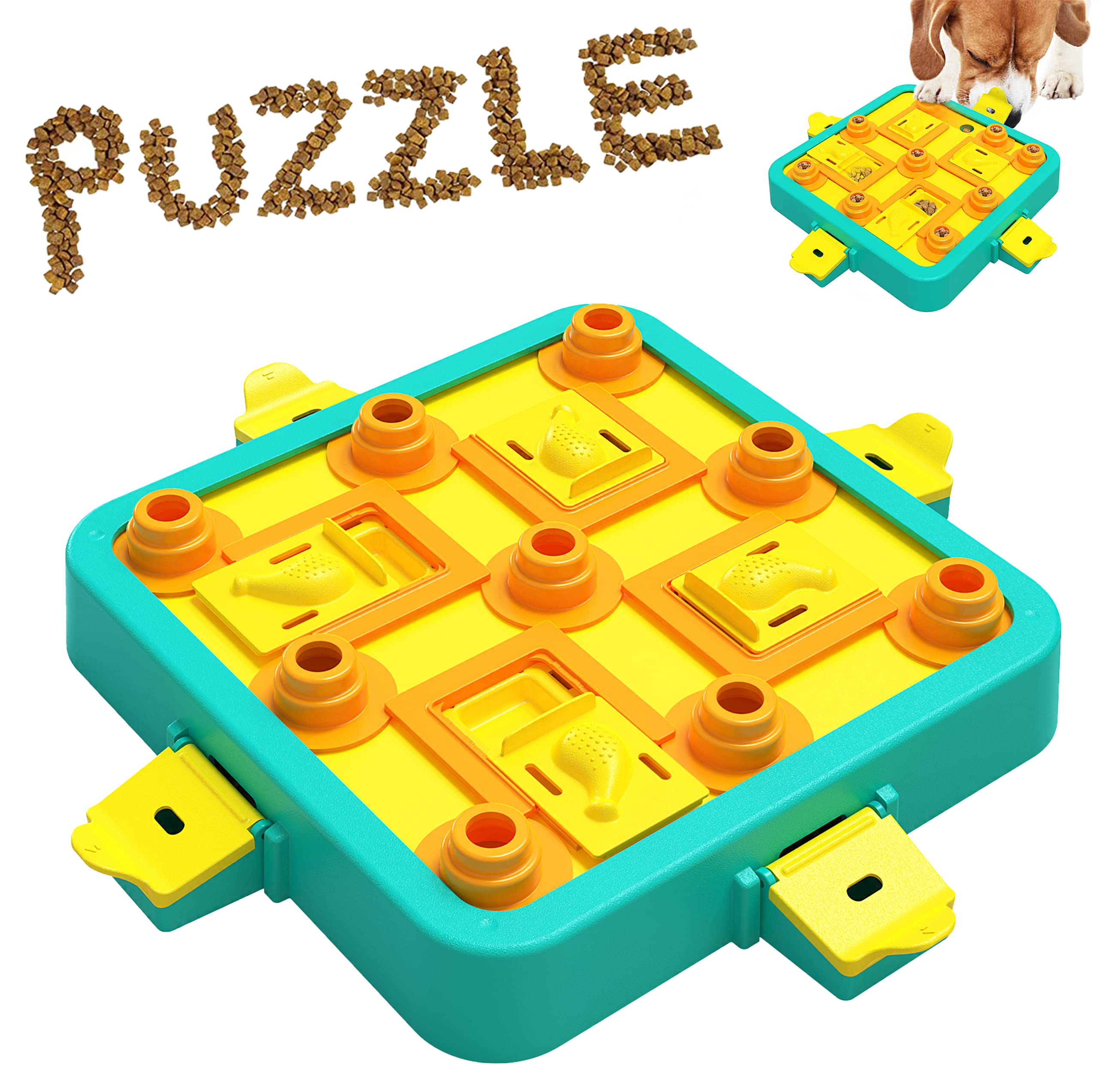 CHAOGKM Dog Puzzle Toys Level 3 in 1 Dog Treat Puzzle for IQ Training Interactive Dog Toys Interactive