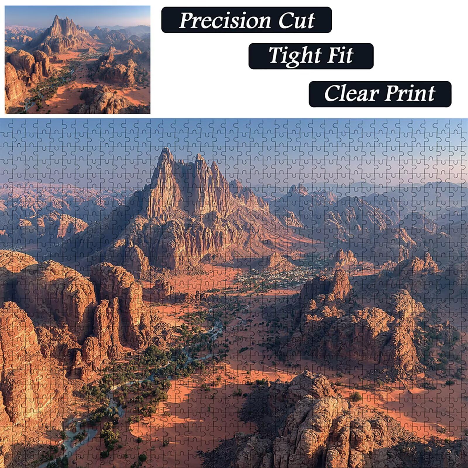 MontañA Puzzle Madera 2000 Piezas, Desierto Puzzle Adultos con Caja 99x70cm, Rompecabezas Desafiante, para Hombres Mujeres Adolescente, Juegos de Rompecabezas Creativos, Decoracion Hogar, R-8764