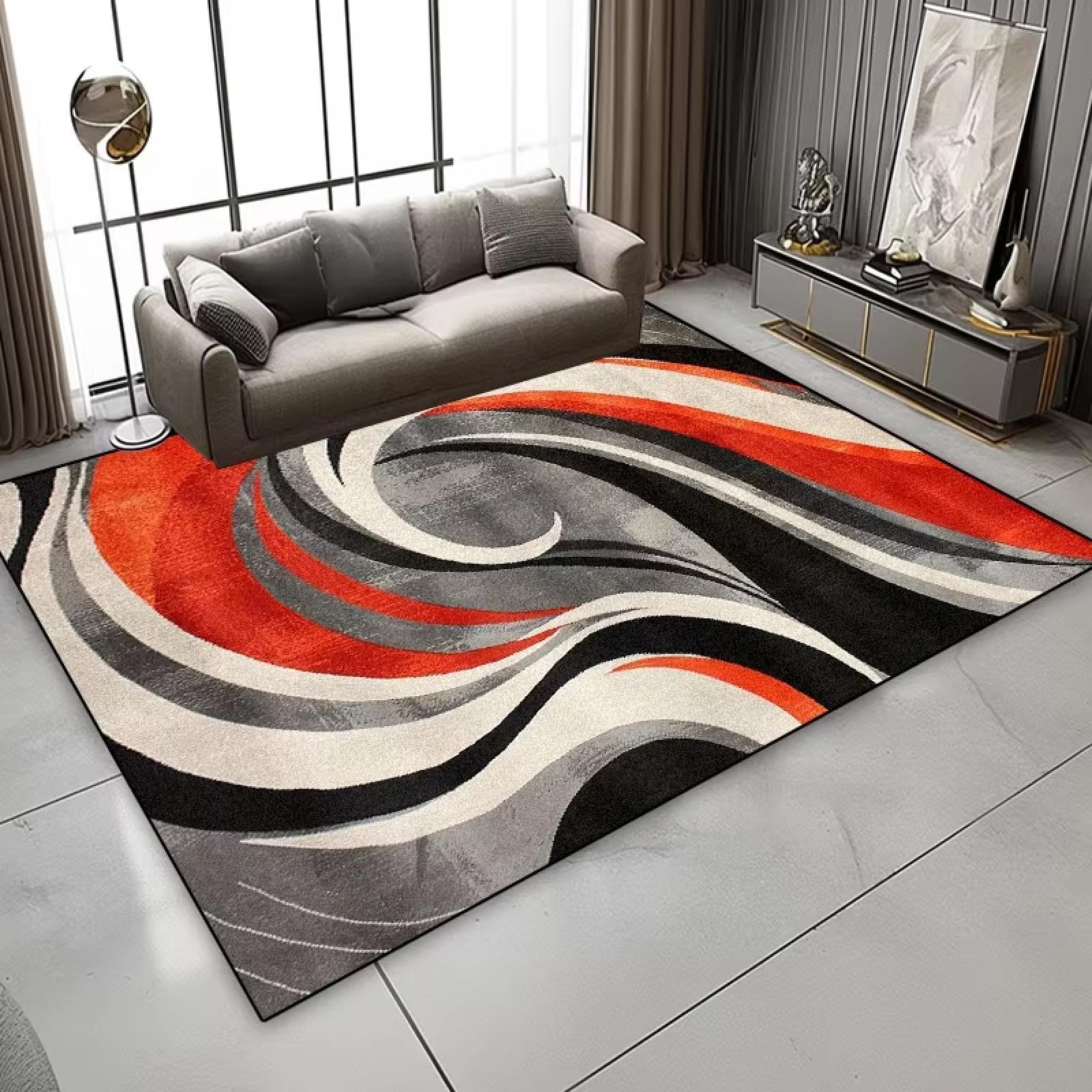 Alfombra antideslizante para evitar resbalones en el dormitorio con diseño nórdico suave