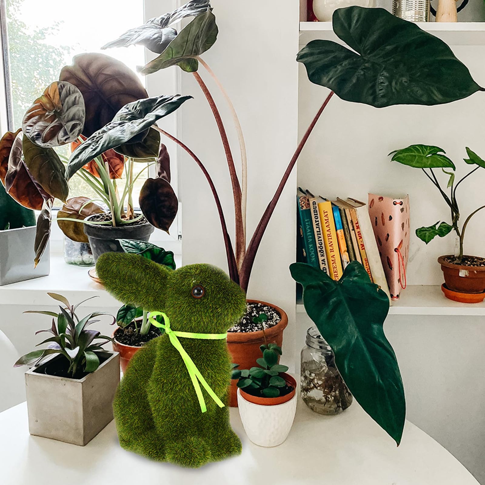 Alipis 3 Sätze Osterdekoration Moosbedeckter Hase Gartendekorationen Dinosaurierkostüm Ornamente Für Ostern Ausgestopft Künstliches Kaninchen Ammer Kunstrasen Green 2 Stück * 3