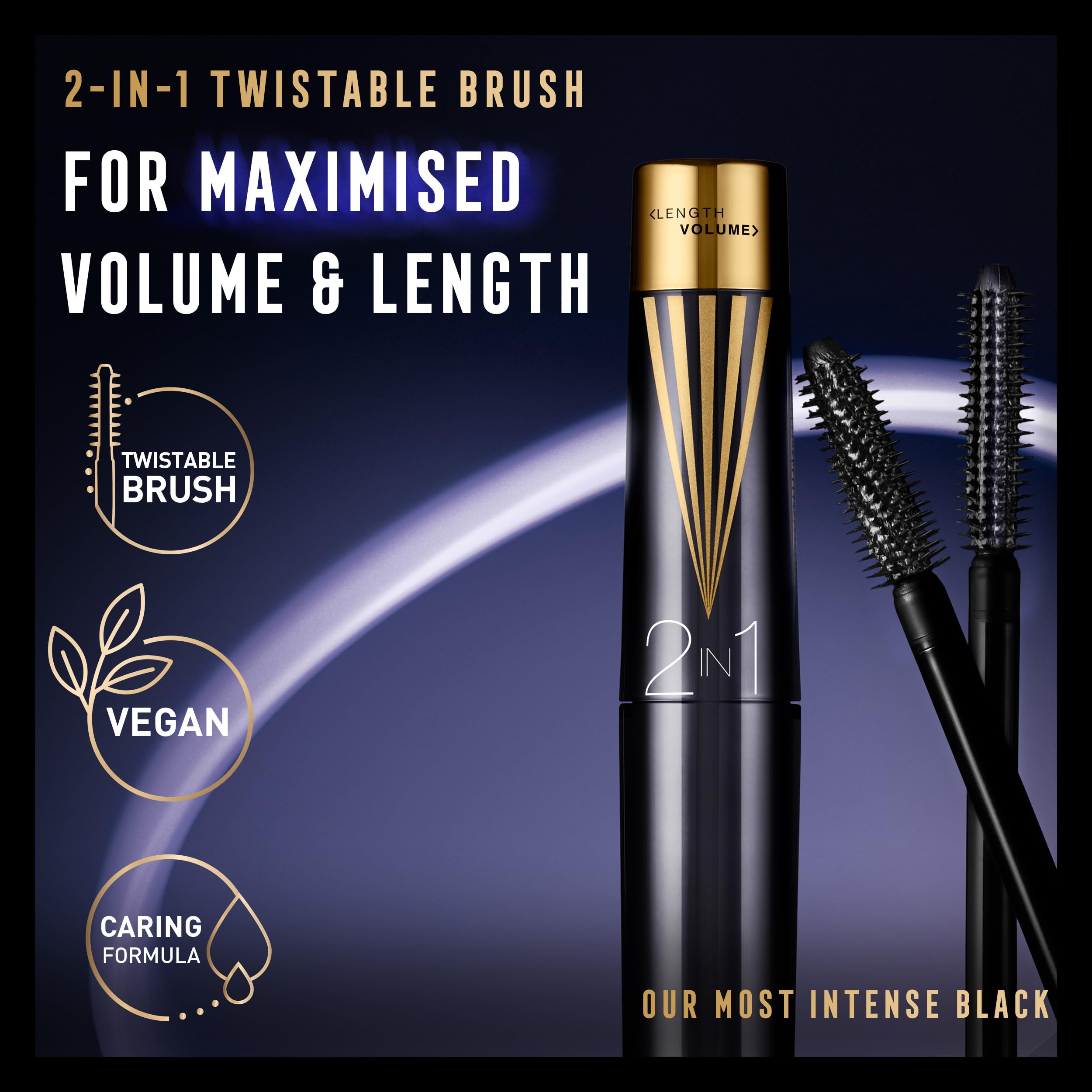 Max Factor Masterpiece 2-in-1 Lash Wow Mascara 003 - Midnight Black, 7ml, 7 ml (Pack of 1) - Image 3