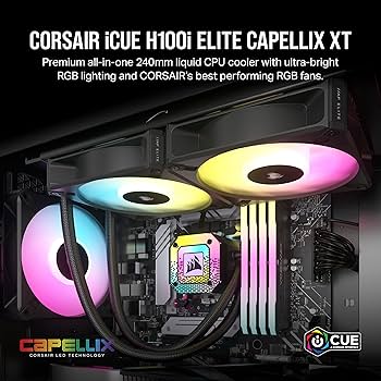 Amazon | CORSAIR H100i ELT CAP XT 水冷式CPU クーラー CW