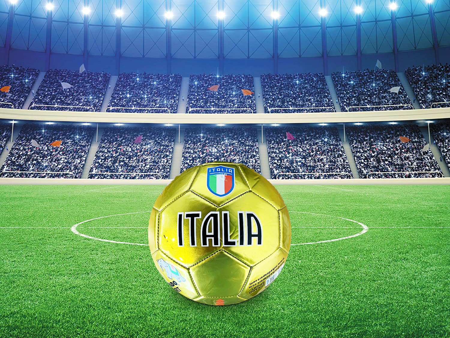 Pallone da Calcio. Palla da Calcio per Partite o Allenamenti. Modello Italia.