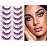 False Eyelashes Natural Wispy D Curl False lashes Clear Band zanlufly Russian Strip Lashes Fluffy Eyelashes 3D Effect Cat Eye False Eyelashes 7 Pairs Pack