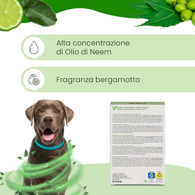 Foto 2 de 6 de CAMON - Collar Protector para Perro (> 30 kg) con Aceite de neem, 75 cm