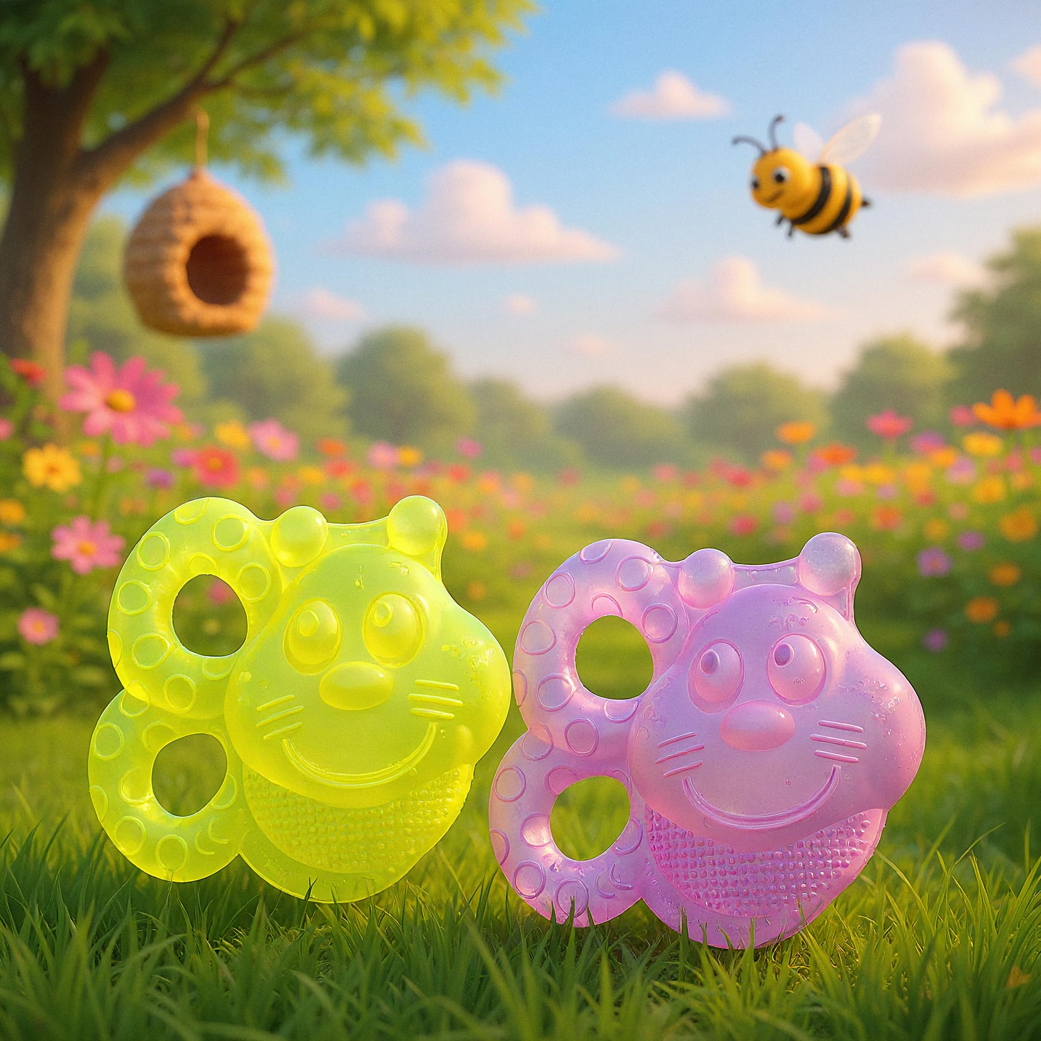 Playgro Gryzak pszczoła, wypełniony wodą, 2 sztuki, od 3 miesięcy, wielokolorowy, 40200
