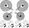 MP22YA Electric Stove Top Burner Replacement Include 2*MP15YA 6 &2*MP21YA 8 &330031 Surface Element Receptacle Kit Compatible for Whirl-pool Ken-more Cro-sley May-tag Kithcen-aid etc Stove by MIFLUS