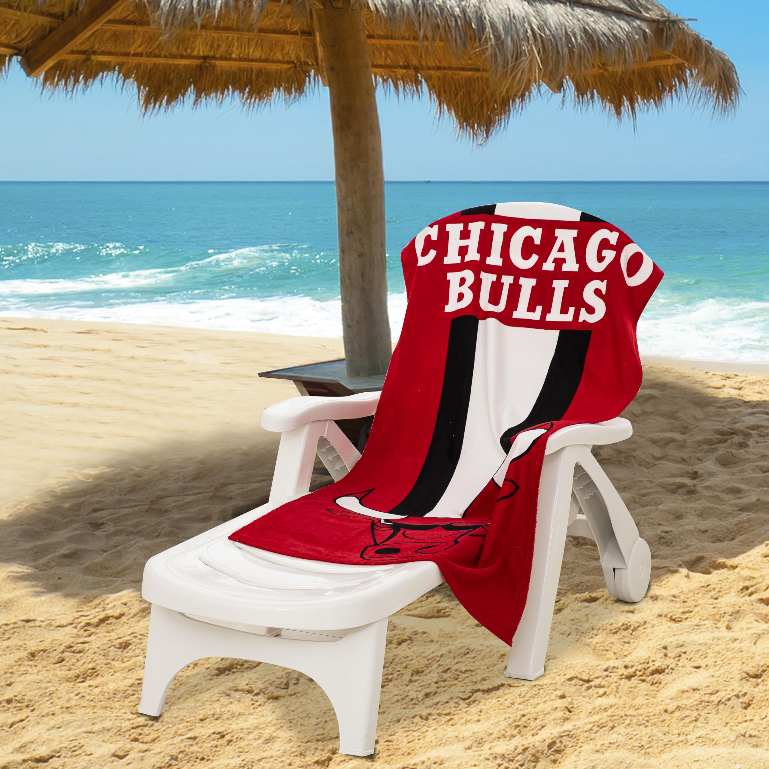 Northwest NBA Chicago Bulls Strandtuch, Unisex, für Erwachsene, 76,2 x 152,4 cm, Zone Read