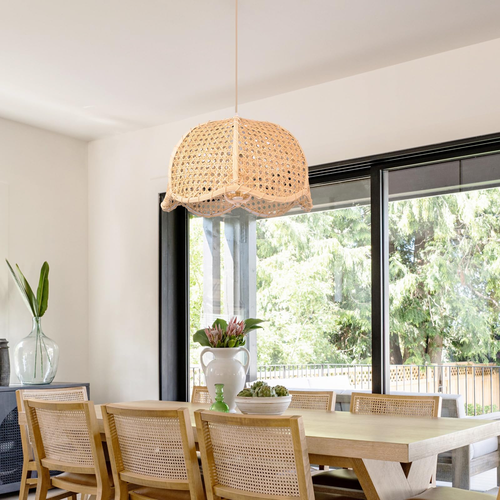 Hanging Lamp Arturesthome Black Rattan Pendant Lights Lampshade