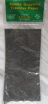 Jumbo Graphite Transfer Paper Yard Art Patterns 1 18x36" Sheet